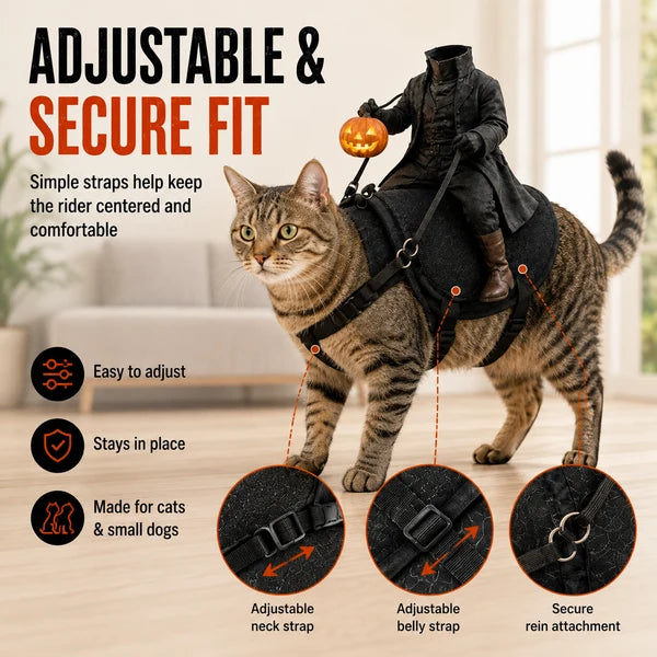 šŗThe Headless Horseman Rider⢠Pet Costumeš