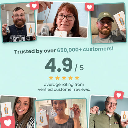 Customer photos with plain handheld devices and white retail boxes with orange device illustration